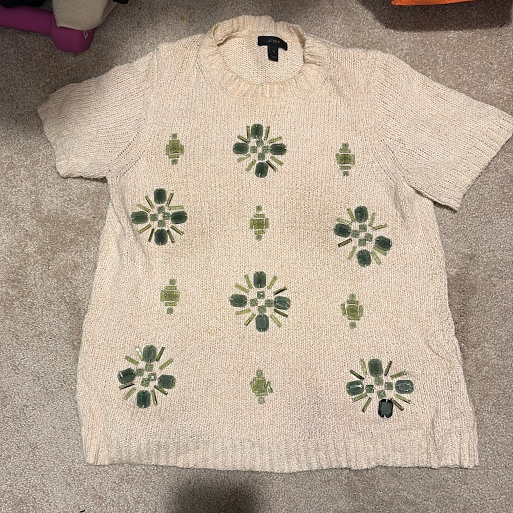 J. Crew jeweled knit